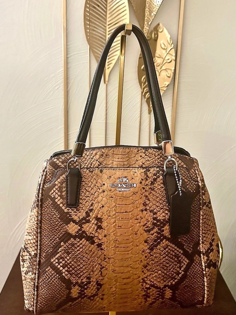 Coach Minetta Python Embossed Crossbody F35271 - Picture 15 of 16